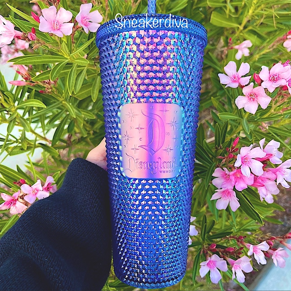 💙Starbucks💙Disney 50th anniversary💙Geometric💎blue💎studded tumbler💙Cup - Picture 2 of 7